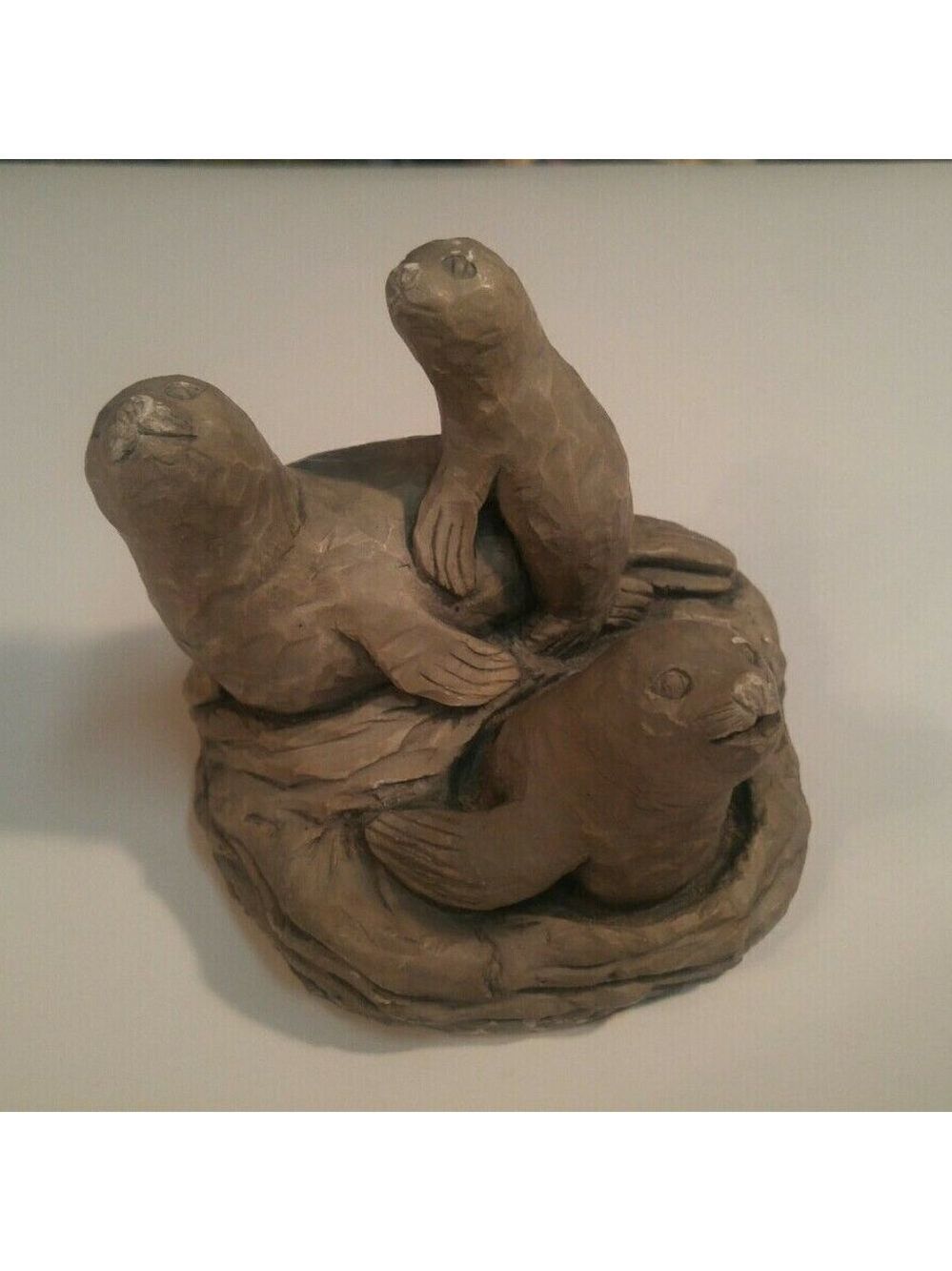 Vintage Glacial Ice Age Sculptures Alaska Seals